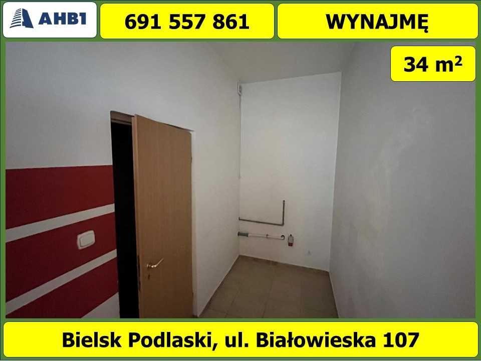 Wynajmę lokal (34m2)- Bielsk Podlaski, ul. Białowieska 107