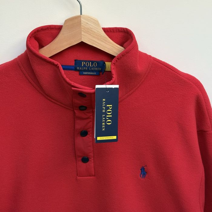 Sweatshirt com botoes Polo Ralph Lauren Performance Vermelho Pelo (XL)