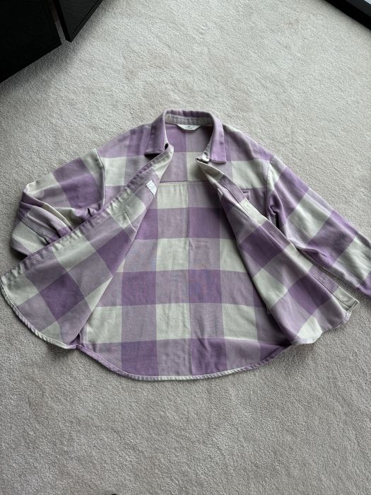 Buza koszulowa rozpinana H&M s/m 170 cm różowa krata