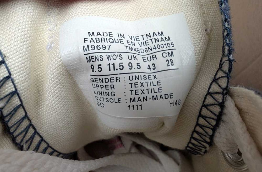 Оригінал кеди Сonverse All Star 43 44 28 см