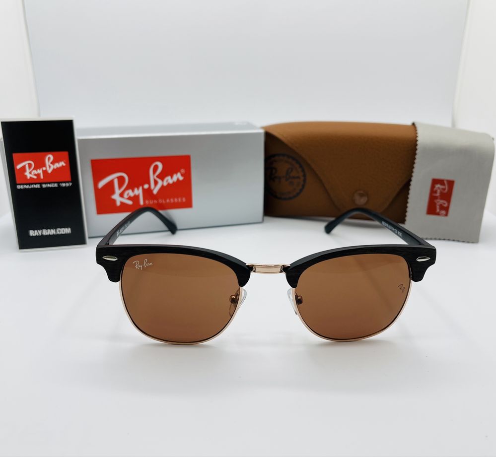 Солнцезащитные очки Ray Ban Clubmaster 3016 Wood Brown|Brown