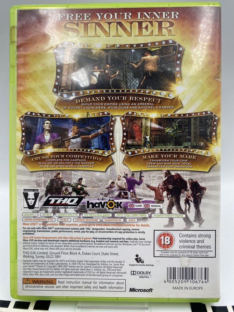 Saints Row 2 Xbox 360 Gwarancja