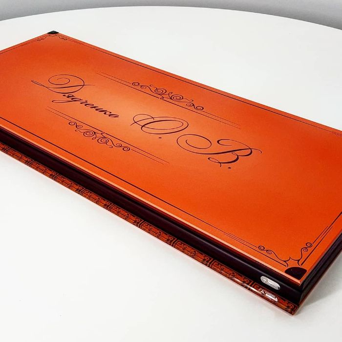 Нарды именные в хай-тек стиле. Дизайн под заказ. Бренд Art-limit.