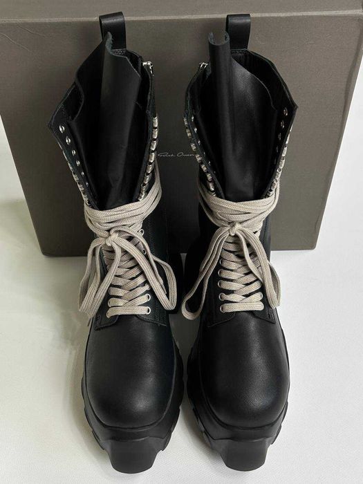 Rick Owens Dr. Martens Mega lace Tractor boots черевики чорні ботинки