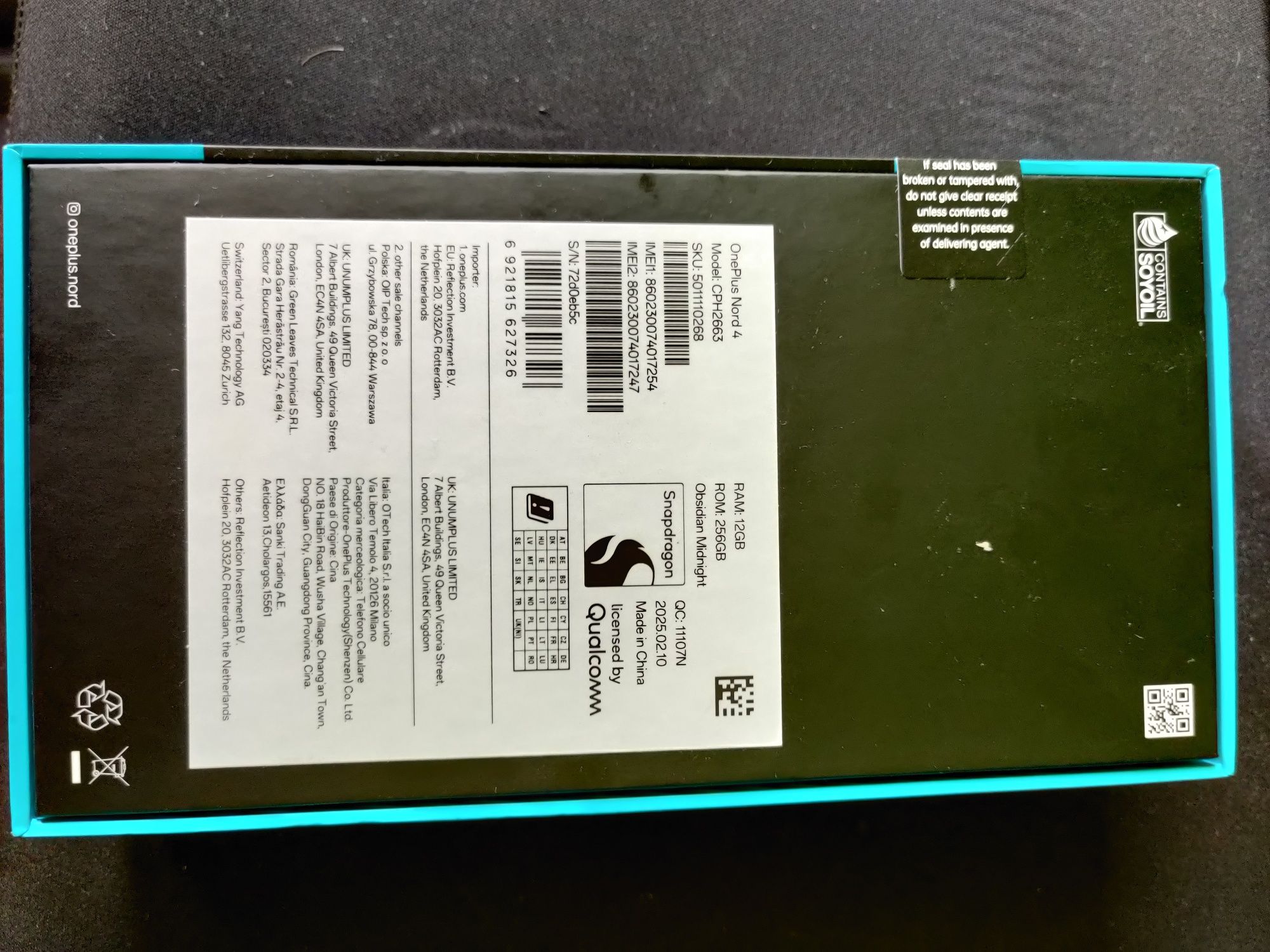 One plus nord 4 Black 12/256 GB