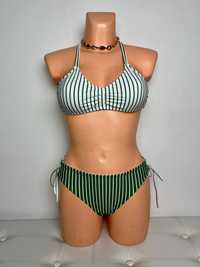 Strój kąpielowy bikini dwuczęściowy cupshe XS 34 nowy paski dwustronny