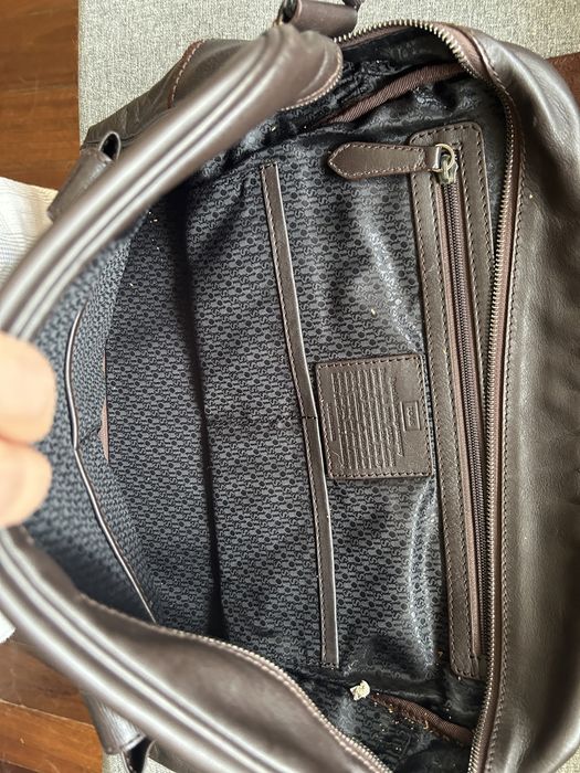 Mala / pasta castanha em pele Tous