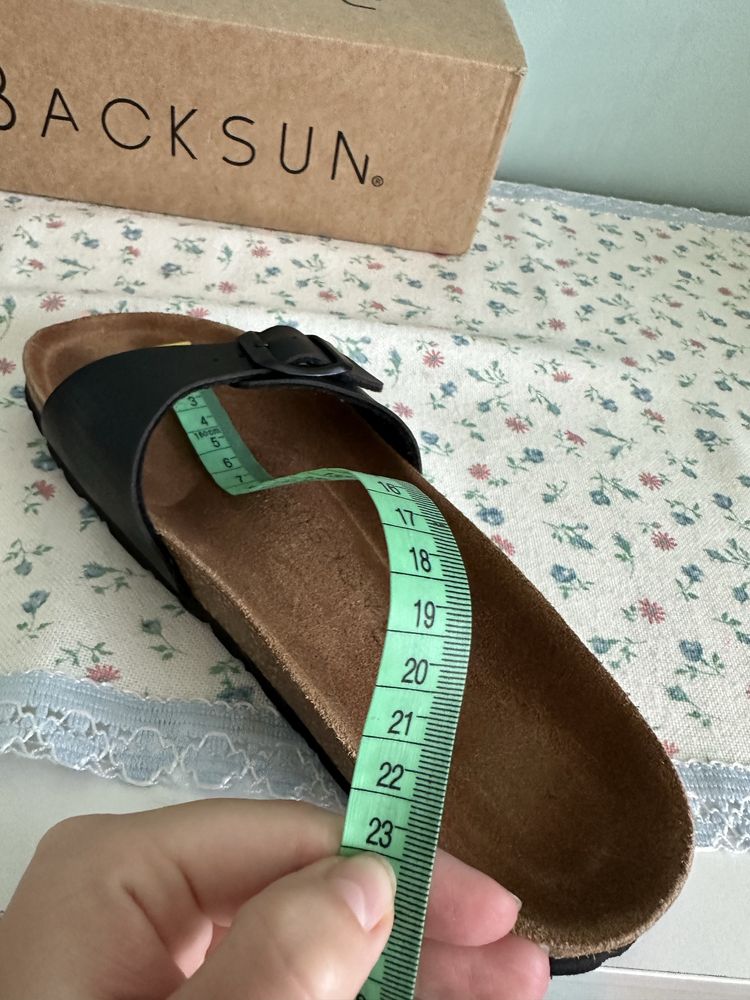 Czarne klapki Backsun 36 23cm