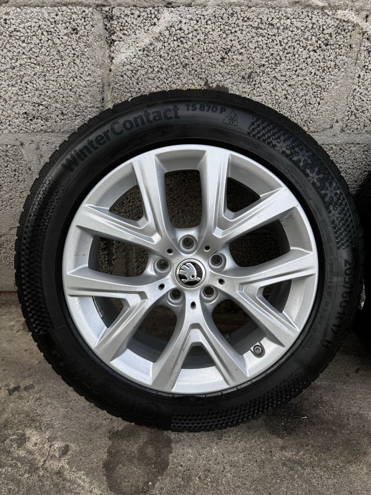 Koła Zimowe R17 5x112 Skoda Yetti Superb Karoq Opony 205/60/17 2023r.