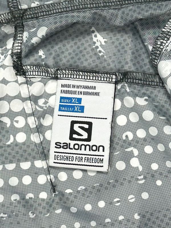 Salomon Fast Wing Graphic Cienka Kurtka Wiatrówka Męska Logowana r. XL