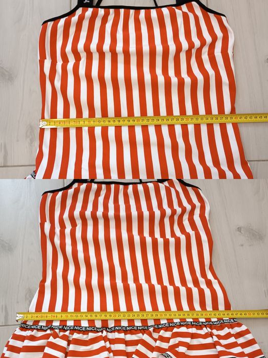 Miss City sukienka paski marynarskie logo lato uniwersalna S M L XL