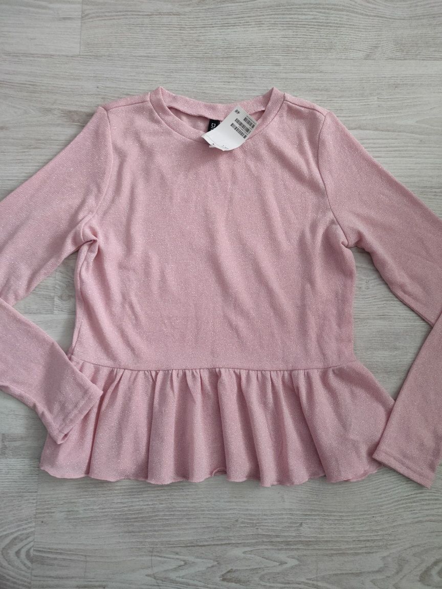 Bluzka z baskinką h&m r. L