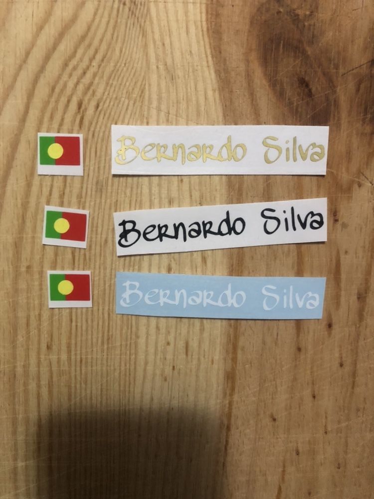 Autocolante nome e bandeira