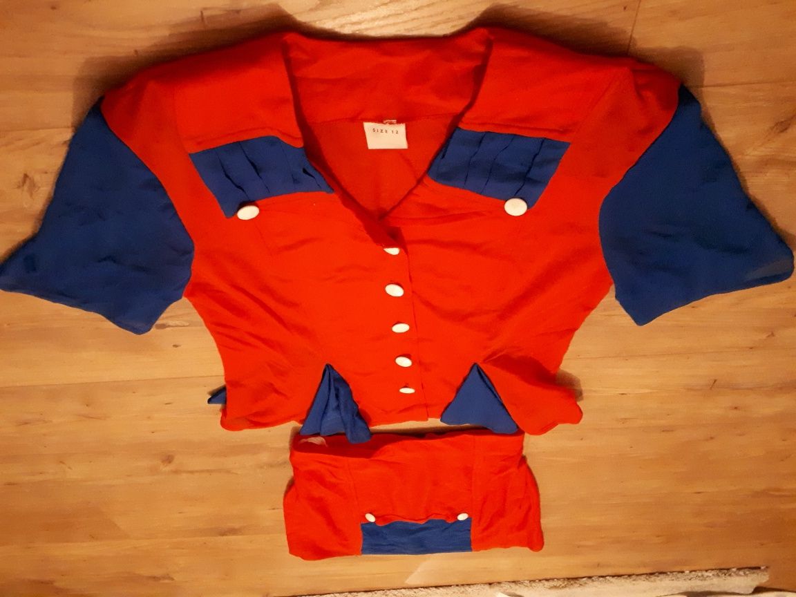 Strój sprzątaczka kostium uniform mundurek przebranie stewardessa M L
