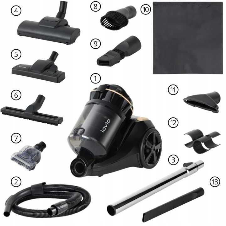 Пилосос безмішковий 15 в 1 Lovio Home VacuuFlex L LVCVC002