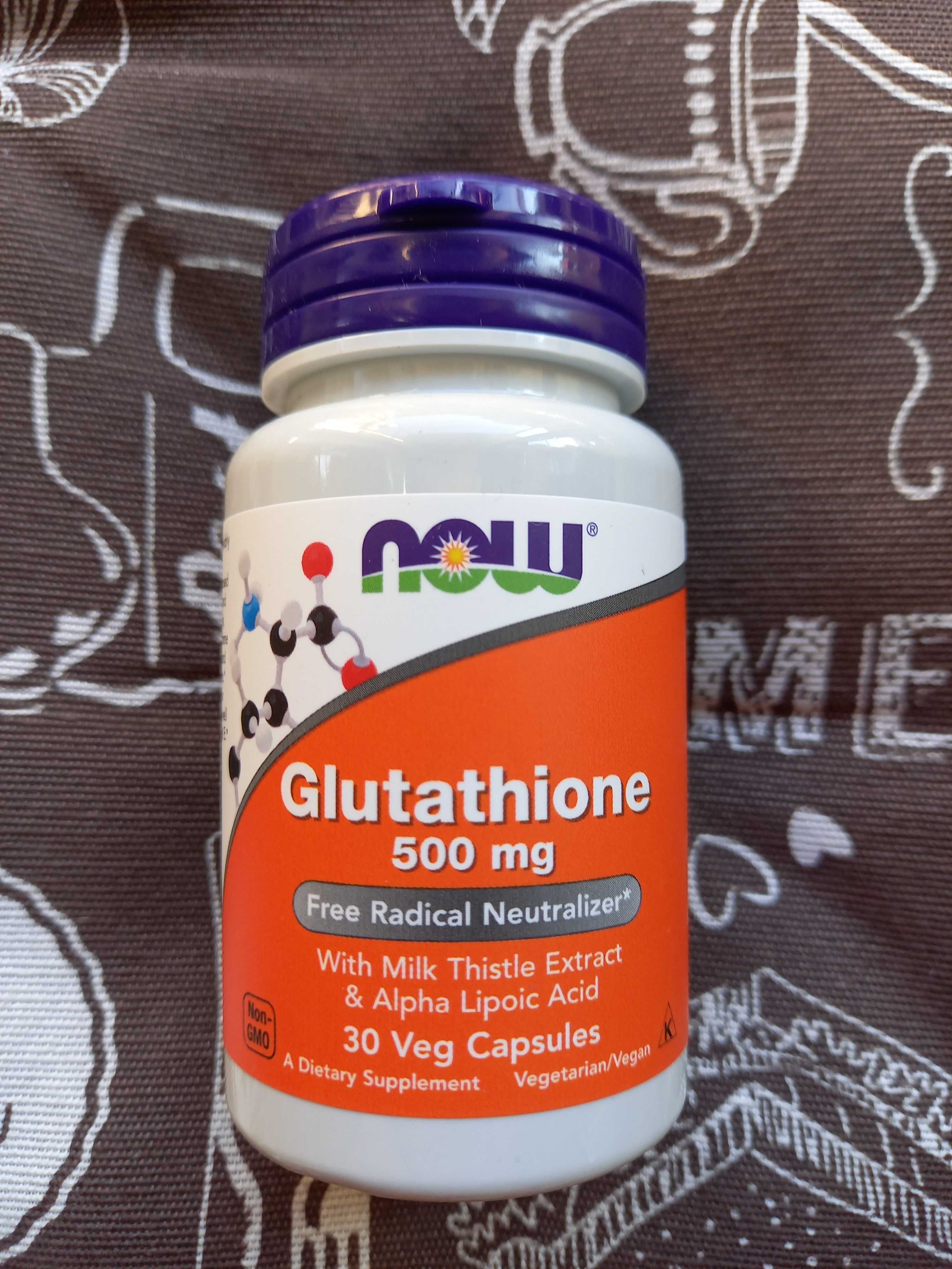 NOW Foods, глутатіон, глутатион glutathione 250 500 мг 30 60 капсул
