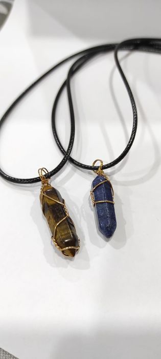 Colares em Olho de Tigre e Lápis Lazúli