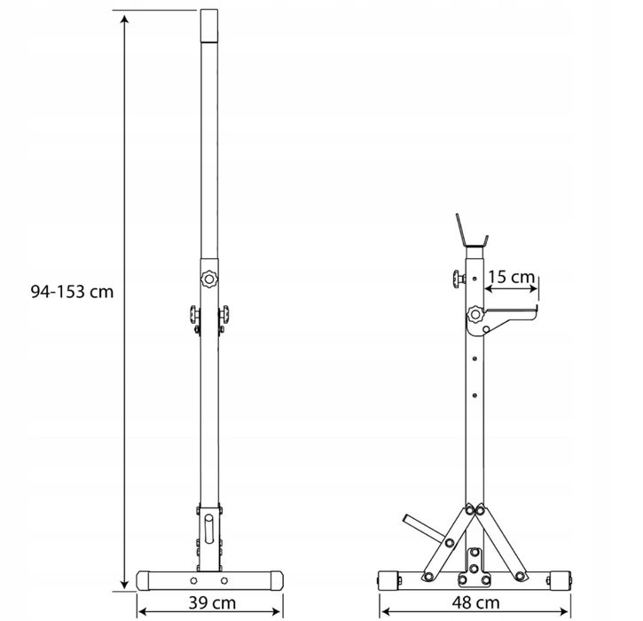 STOJAKI POD SZTANGĘ 2 szt Regulowane do Ćwiczeń Treningowe Prezent