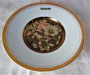 Prato colecionável de arte japonesa Chokin