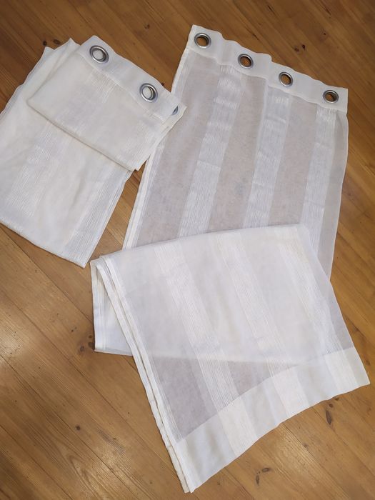 Лляна тюль на люверсах