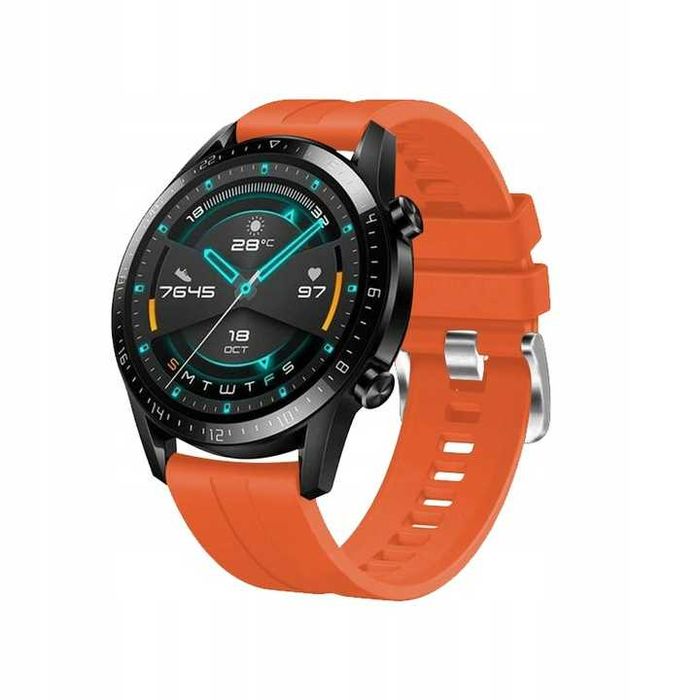 Pasek opaska Silikonowa AMAZFIT Stratos 2/2S 3 HUAWEI GT Orange