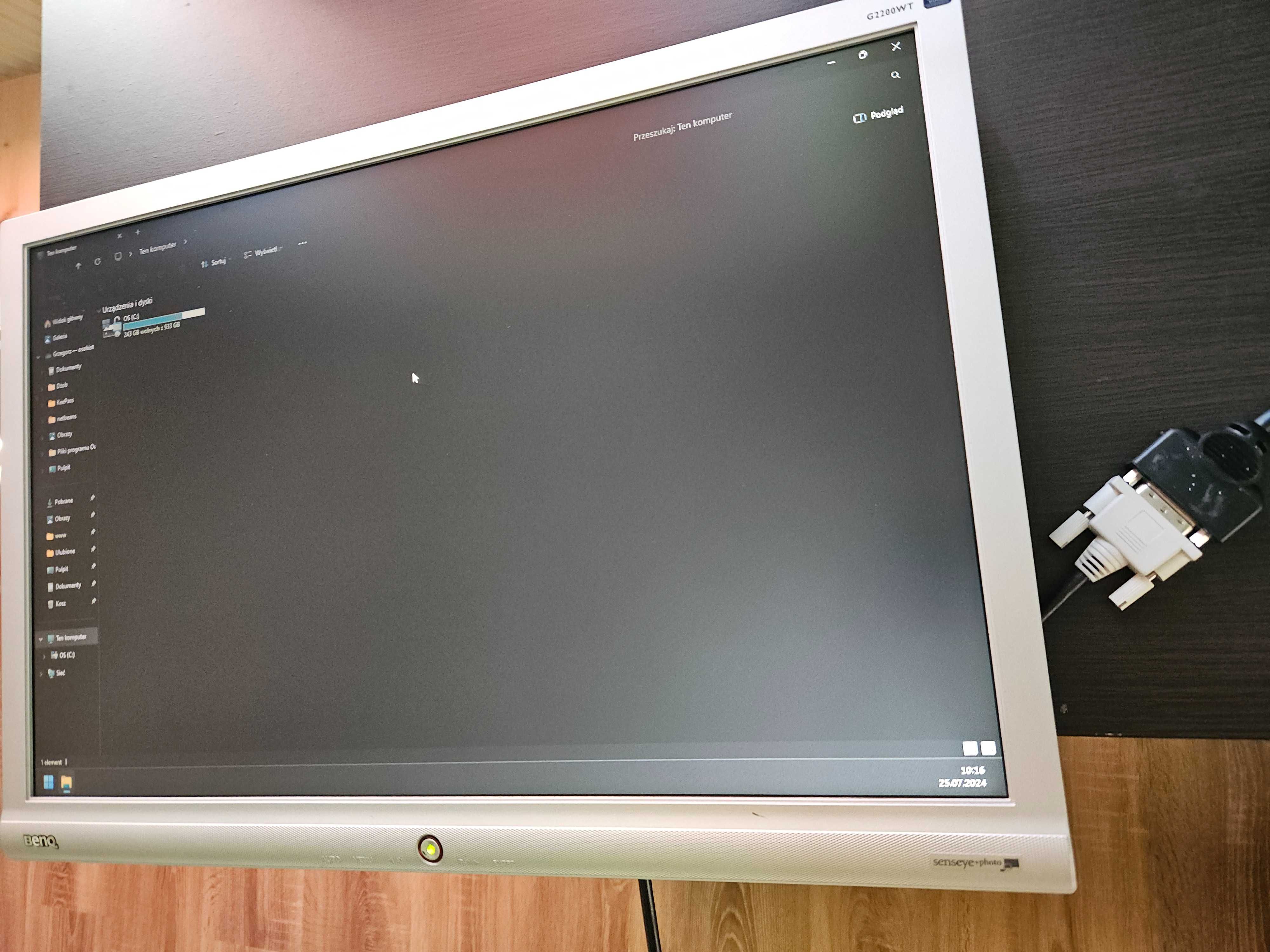 Monitor Benq G2200WT LCD, 22" 1680 x 1050, kabel DVI, Zasilający, Hdmi