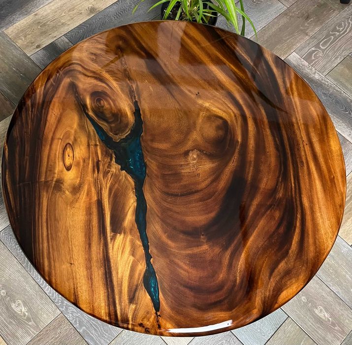 Stolik kawowy drewniany nowoczesny Suar lakier Egzotyk loft