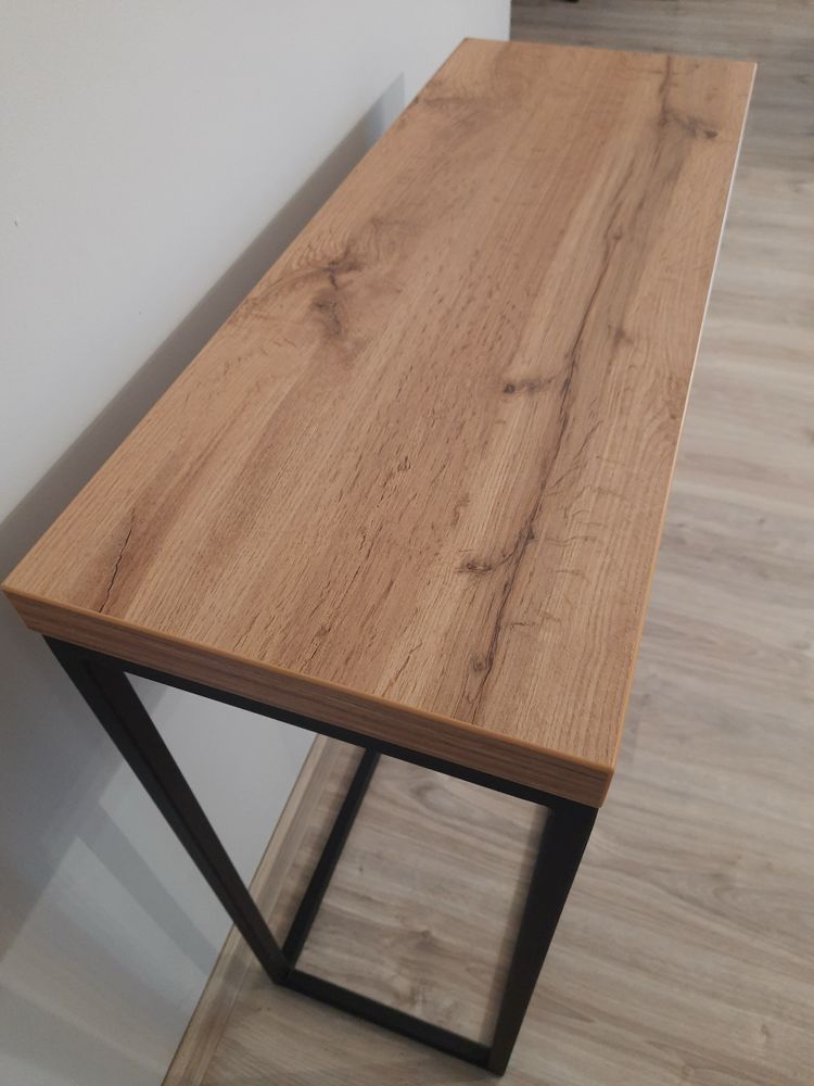Konsola loft dąb wotan industrial toaletka stolik biurkou