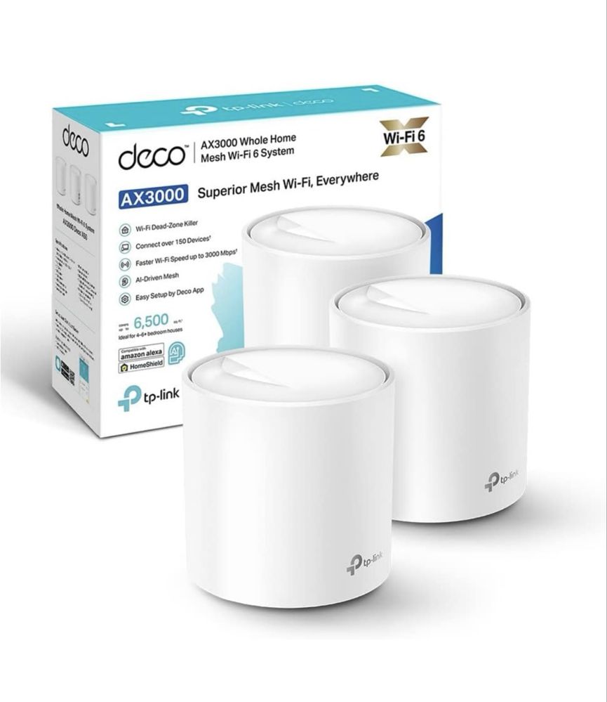 TP-Link DECO X50 (3-pak) AX3000 Home Mesh system Wi-Fi, Biały