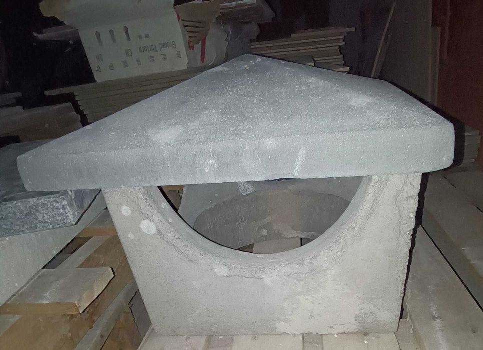 Chapéu de churrasqueira em cimento