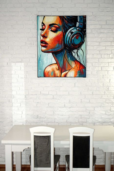 Obraz olejny 80x100 duży nowoczesny na płótnie do salonu R Stach