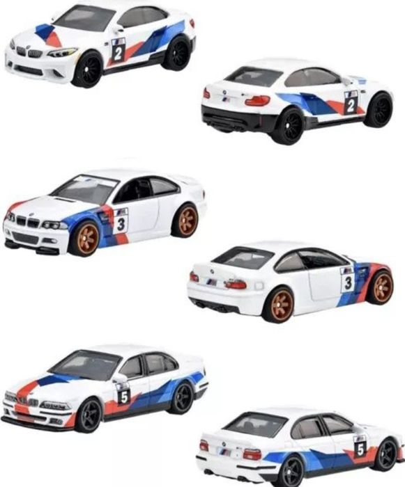 Hot wheels premium pack de 1 fleet flyer e 1 bmw m2, m3 e m5