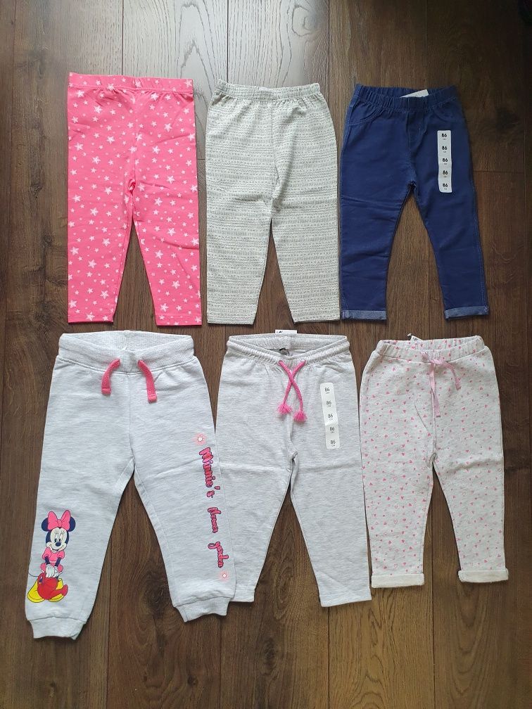 Legginsy spodnie dresy 86 nowe