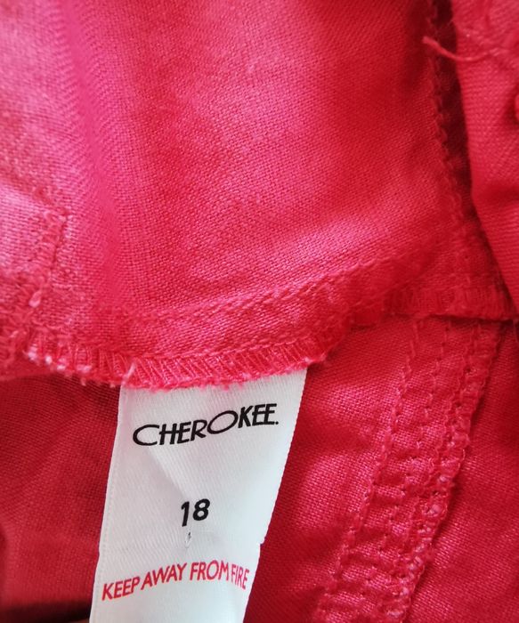 Spodnie lniane, bawełniane, szerokie, cherokee, rozmiar 18, 46, XXXL