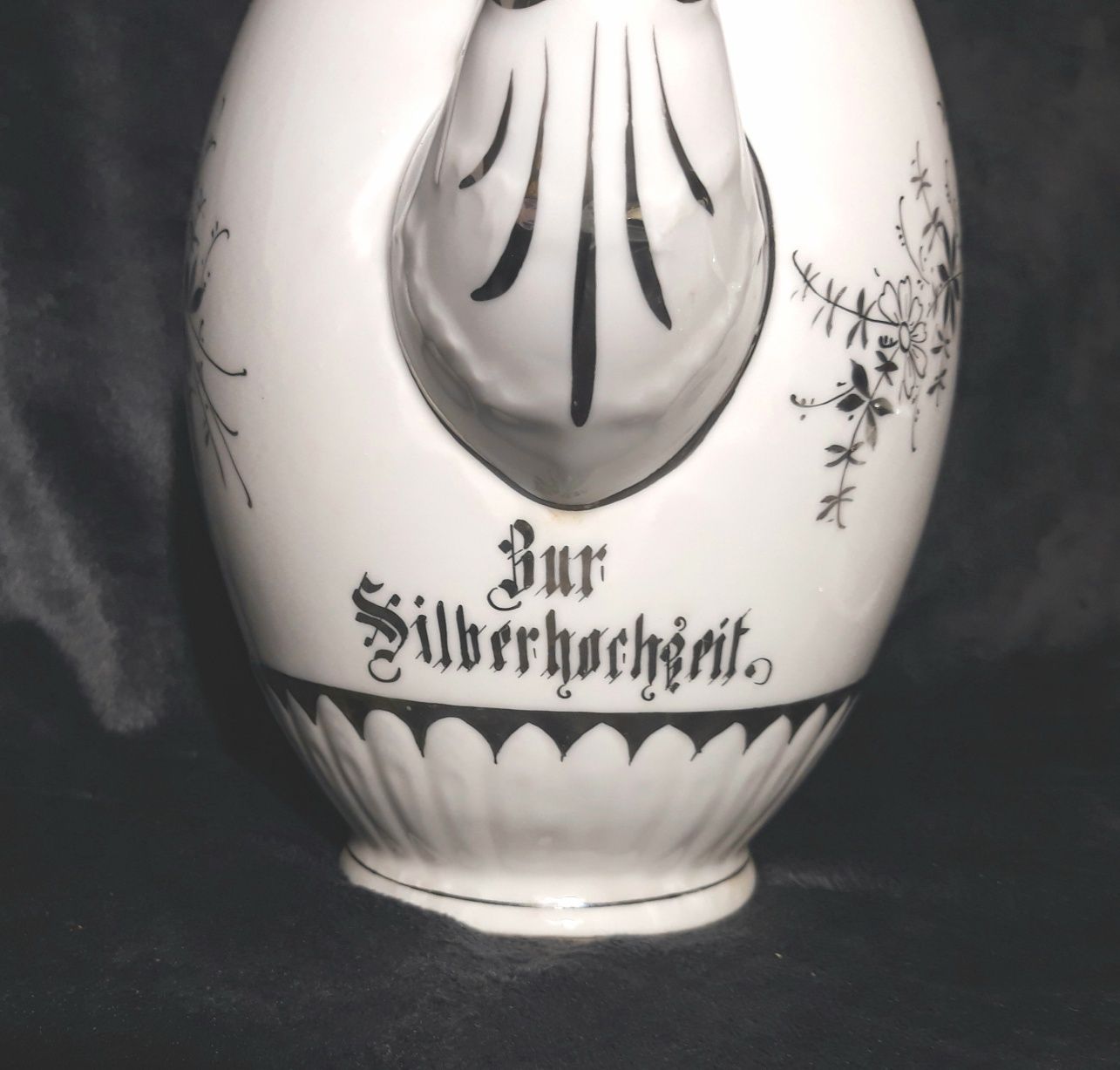 Serwis biała porcelana śląska Zur Silberhochzeit