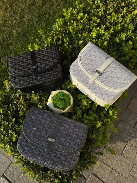 Сумка Goyard кросбоди кожаная через плечо барсетка Гоярд мужская