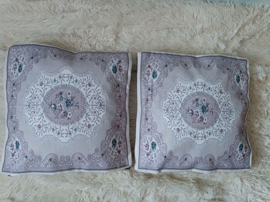 Poszewki komplet nowe 40*40cm różne wzory kwiaty i rower