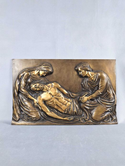 Opłakiwanie Chrystusa brąz 65 x 40 cm 8,5 kg