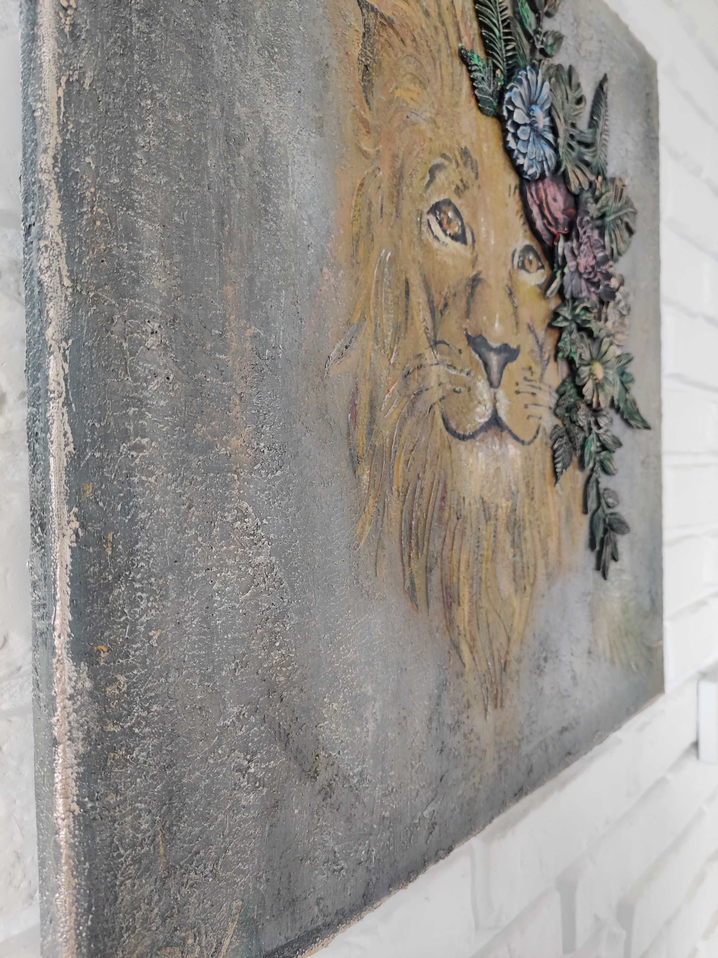 Obraz na płótnie Król lew monstera liście paproci Zodiak