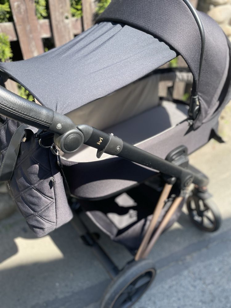 Wózek Roan Ivi 2.0 - Raven + Rose Gold