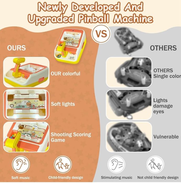 Tocexy Automat do gry w pinball dla dzieci