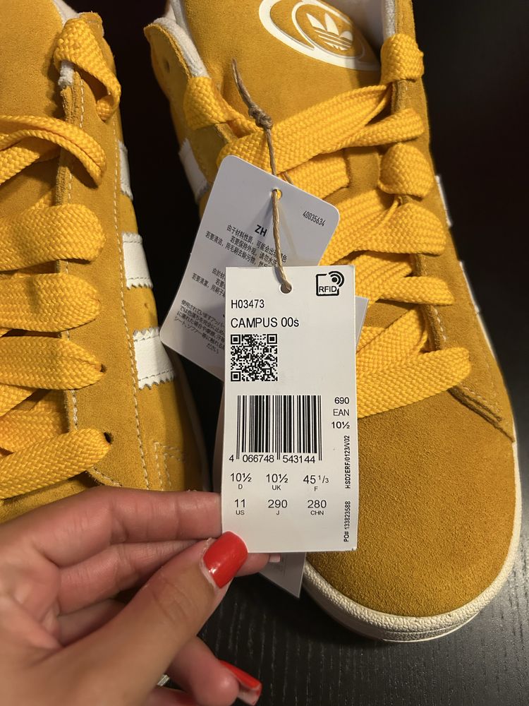 Adidas campus amarelos originais