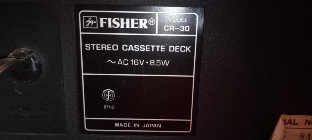 Wieża stereo Fisher kolumny Sanyo