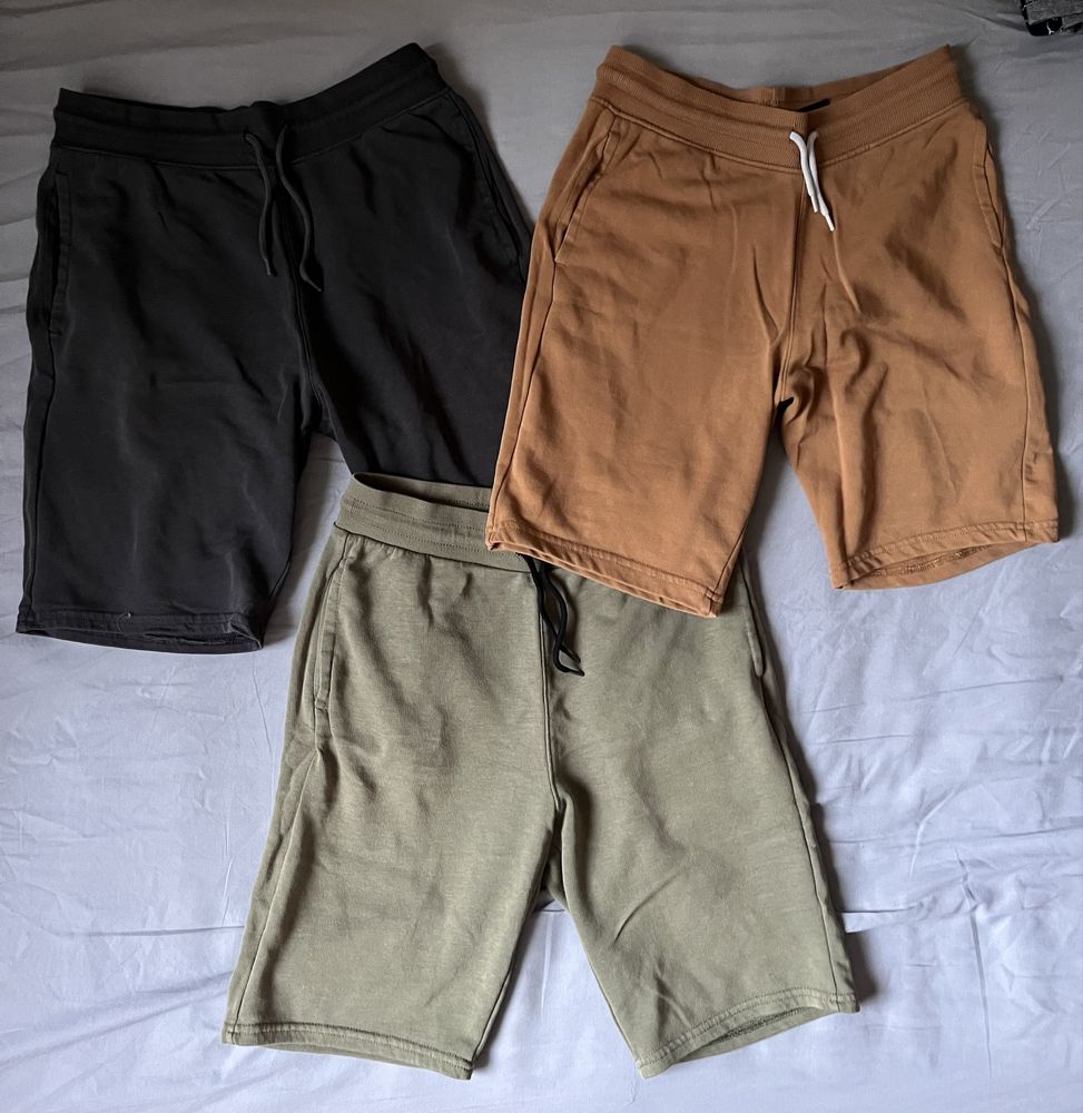 Szorty dresowe, krótkie spodenki H&M; 3 za 2; rozm. 158 chłopiec