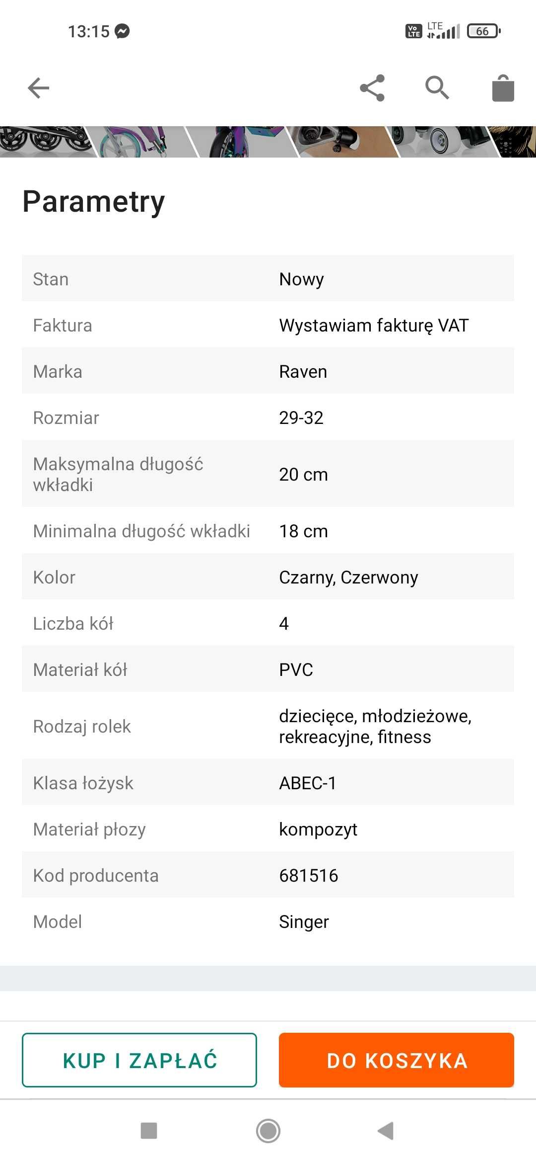 Rolko-wrotki rozm. 29-32