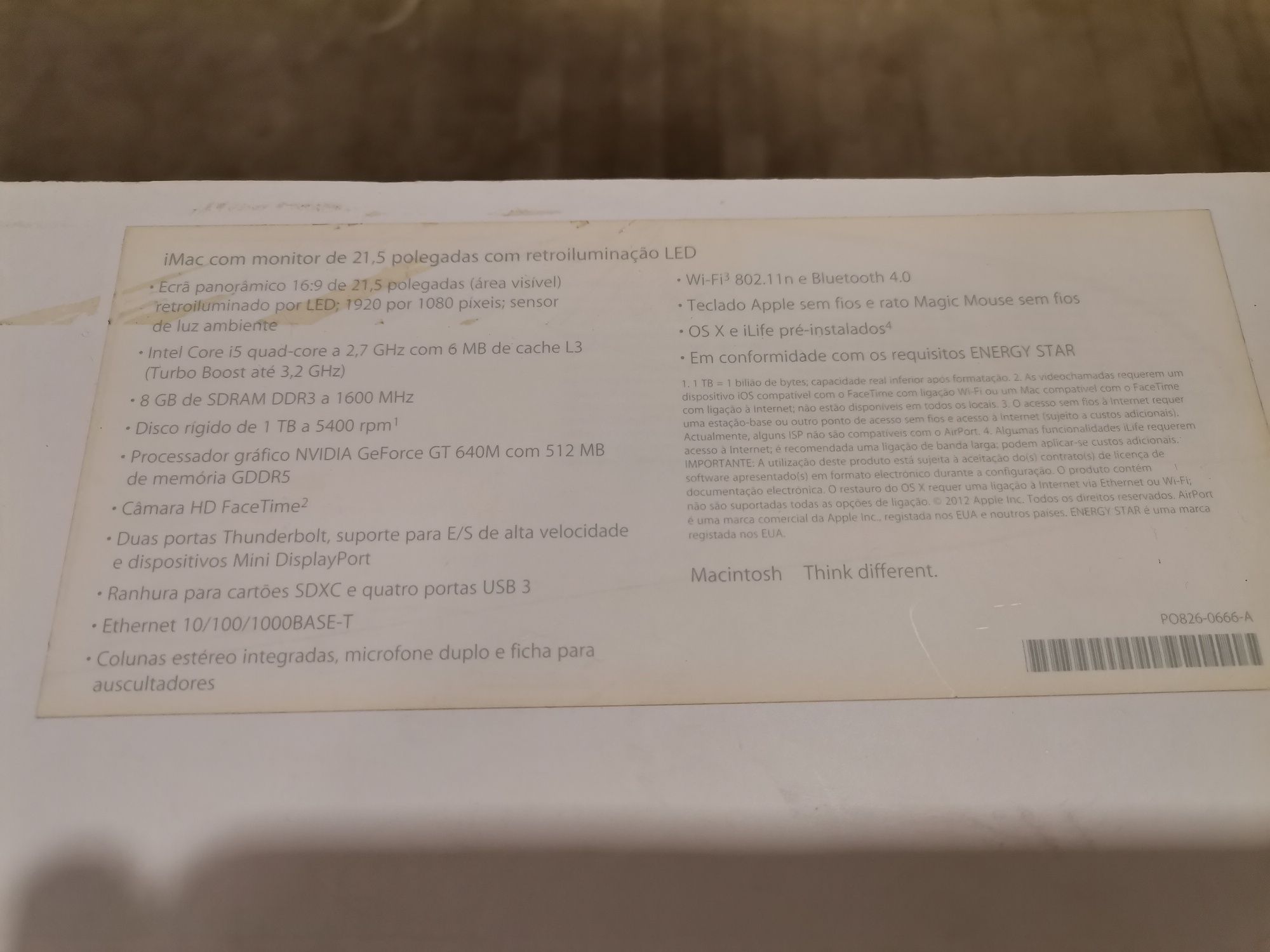 IMAC - 21,5 polegadas