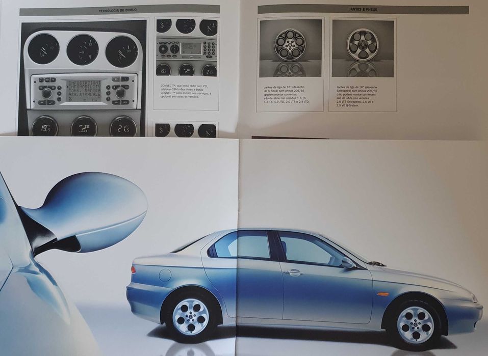 2 Catálogos automóvel Alfa Romeo 156 - Ano 2002