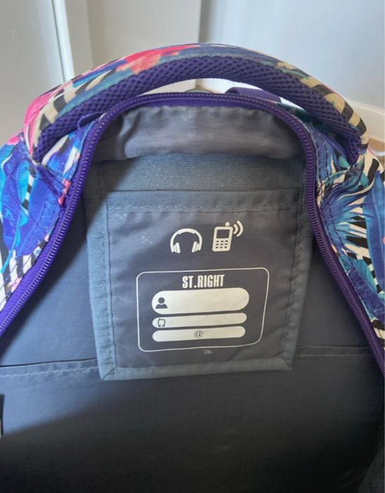 Plecak szkolny z usztywnianymi plecami we flamingi st.right tornister