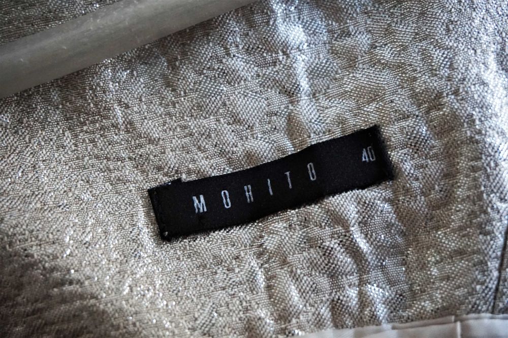 L 40 Mohito elegancka metaliczna złota sukienka wesele