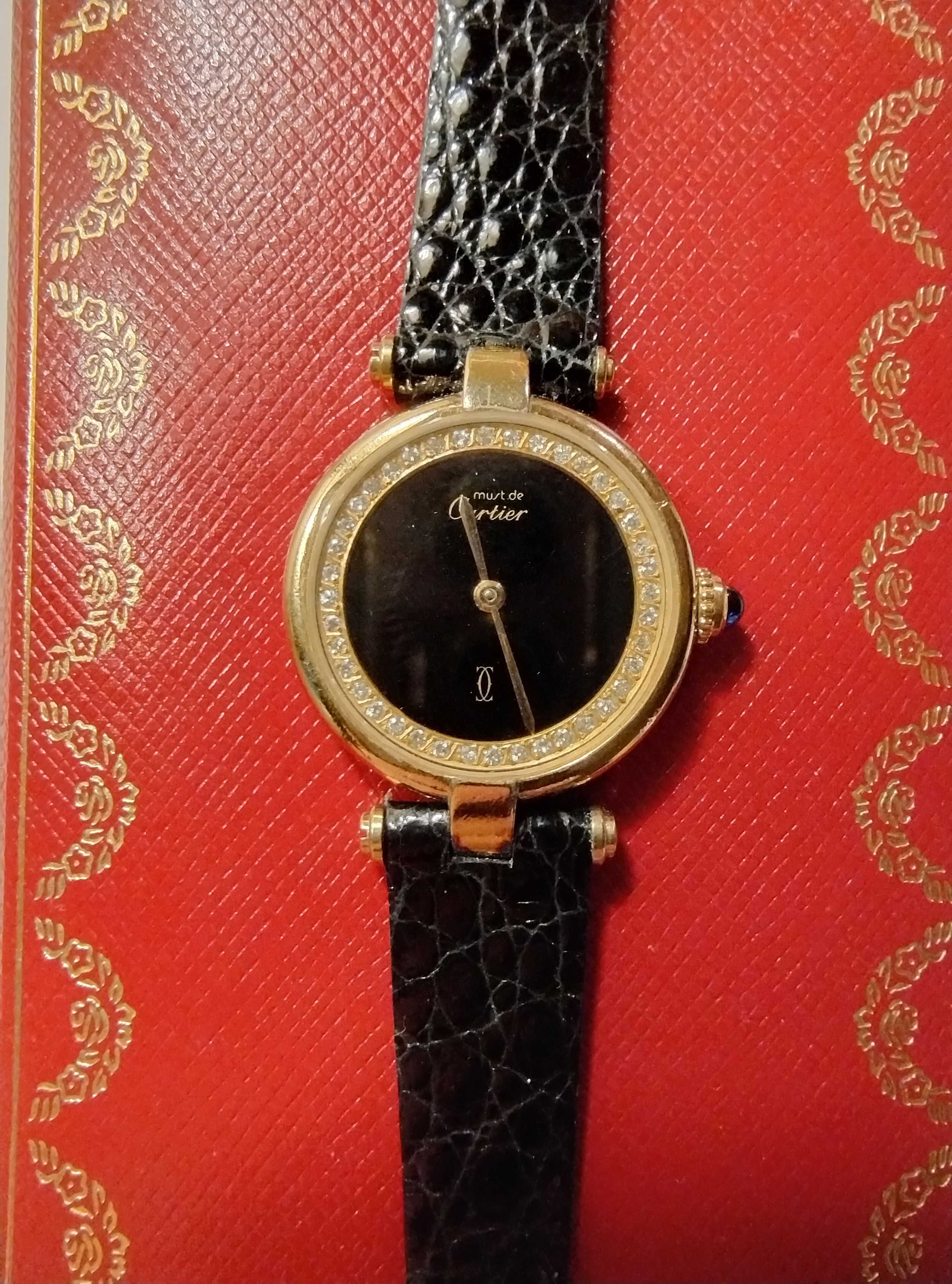 Zegarek damski Cartier Must de Cartier Vermeil Diamont bezel